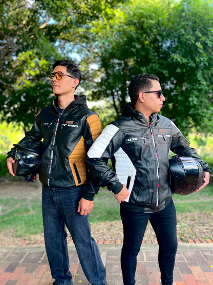 CHAQUETA CABALLERO CUERINA ENGUATADA CON FORRO FLEECE-ROBERT LUAN