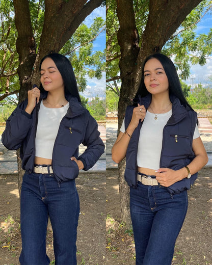 CHAQUETA IMPERMEABLE MUJER CONVERTIBLE A CHALECO TÉRMICA-NACFEL