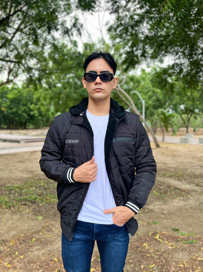 CHAQUETA CABALLERO CONVERTIBLE A CHALECO CON OVEJERO-UNICOLOR HVM