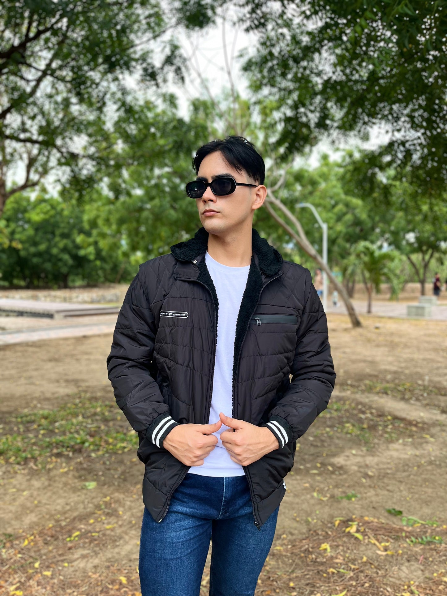 CHAQUETA CABALLERO CONVERTIBLE A CHALECO CON OVEJERO-UNICOLOR HVM