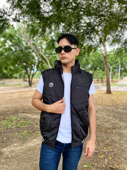 CHAQUETA CABALLERO CONVERTIBLE A CHALECO CON OVEJERO-UNICOLOR HVM